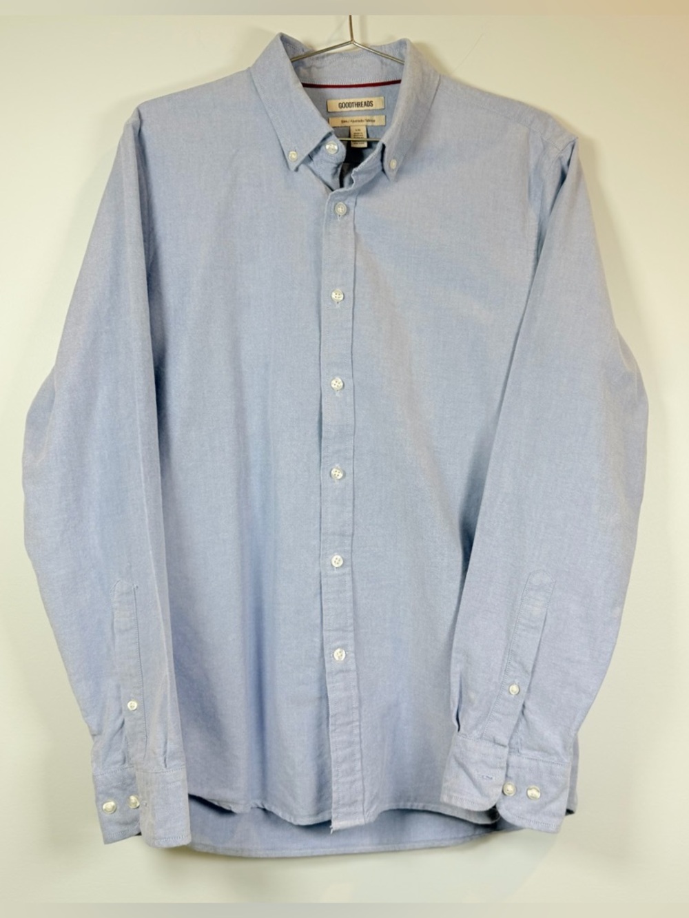 Goodthreads Light Blue Oxford Button-Down Shirt Slim Fit Large